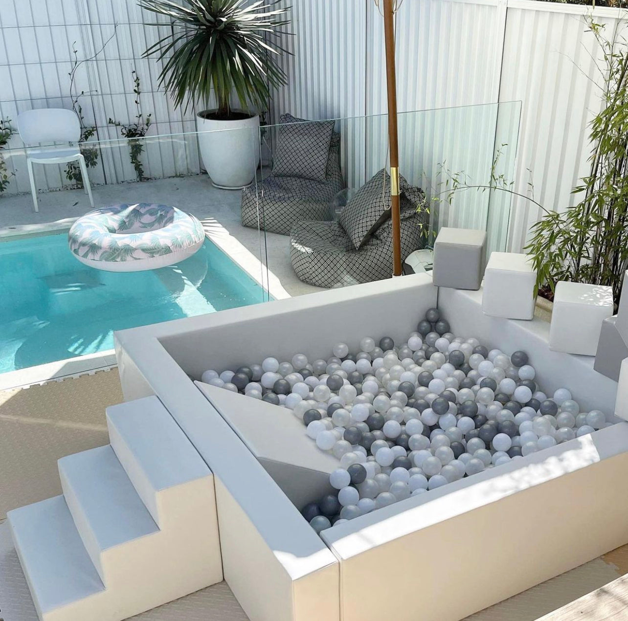 Ball Pit Hire Sydney - Deluxe Neutral Ball Pit – Poppy's Play